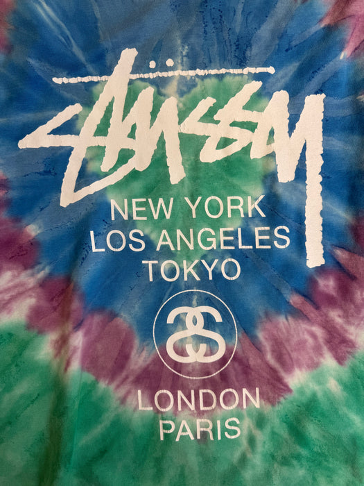 Stussy World Tour Tie Dye Tee (USED) | Vitnage Clothing Store Canada