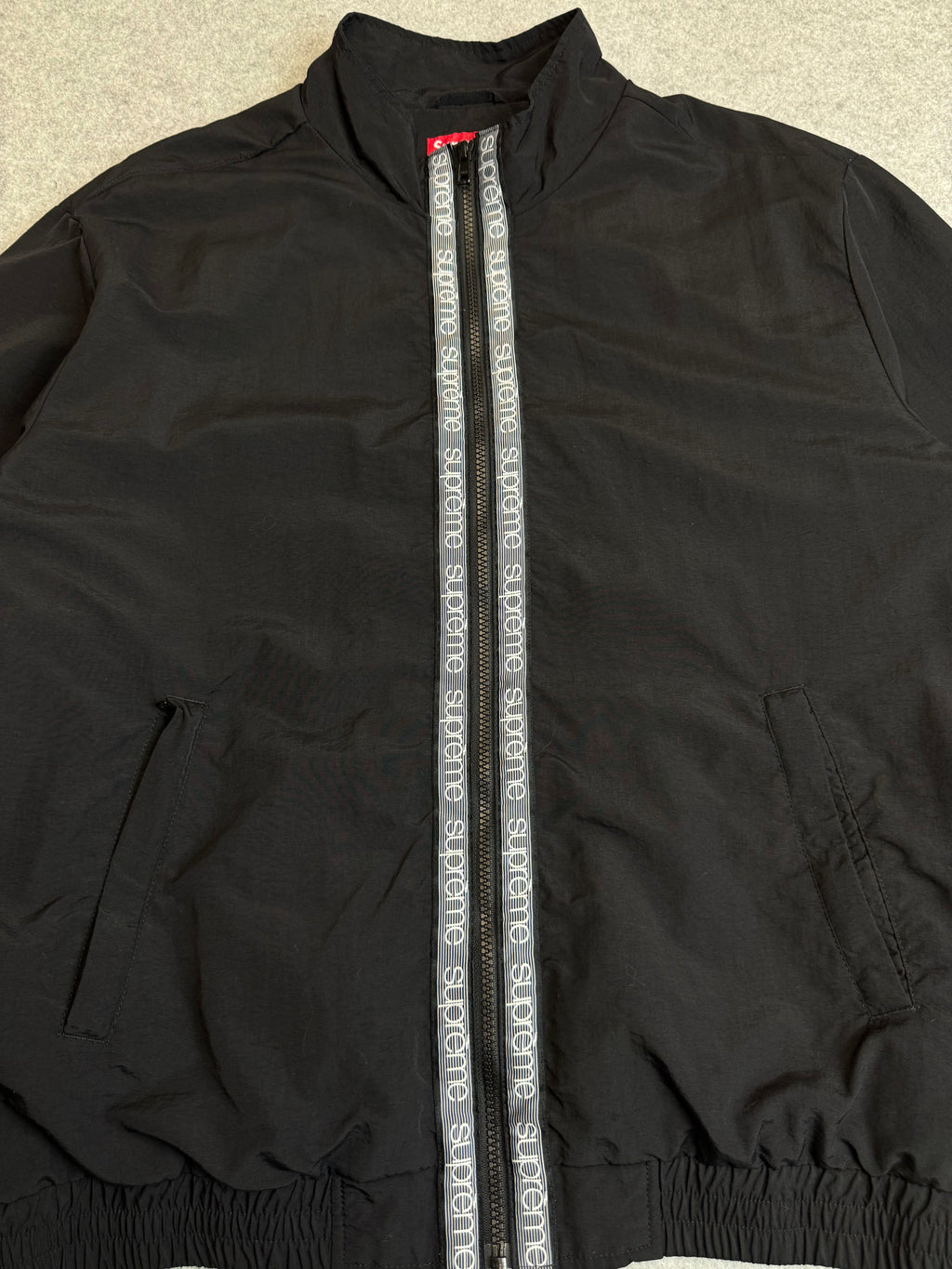 Supreme Classic Logo Taping Track Jacket Black (USED)