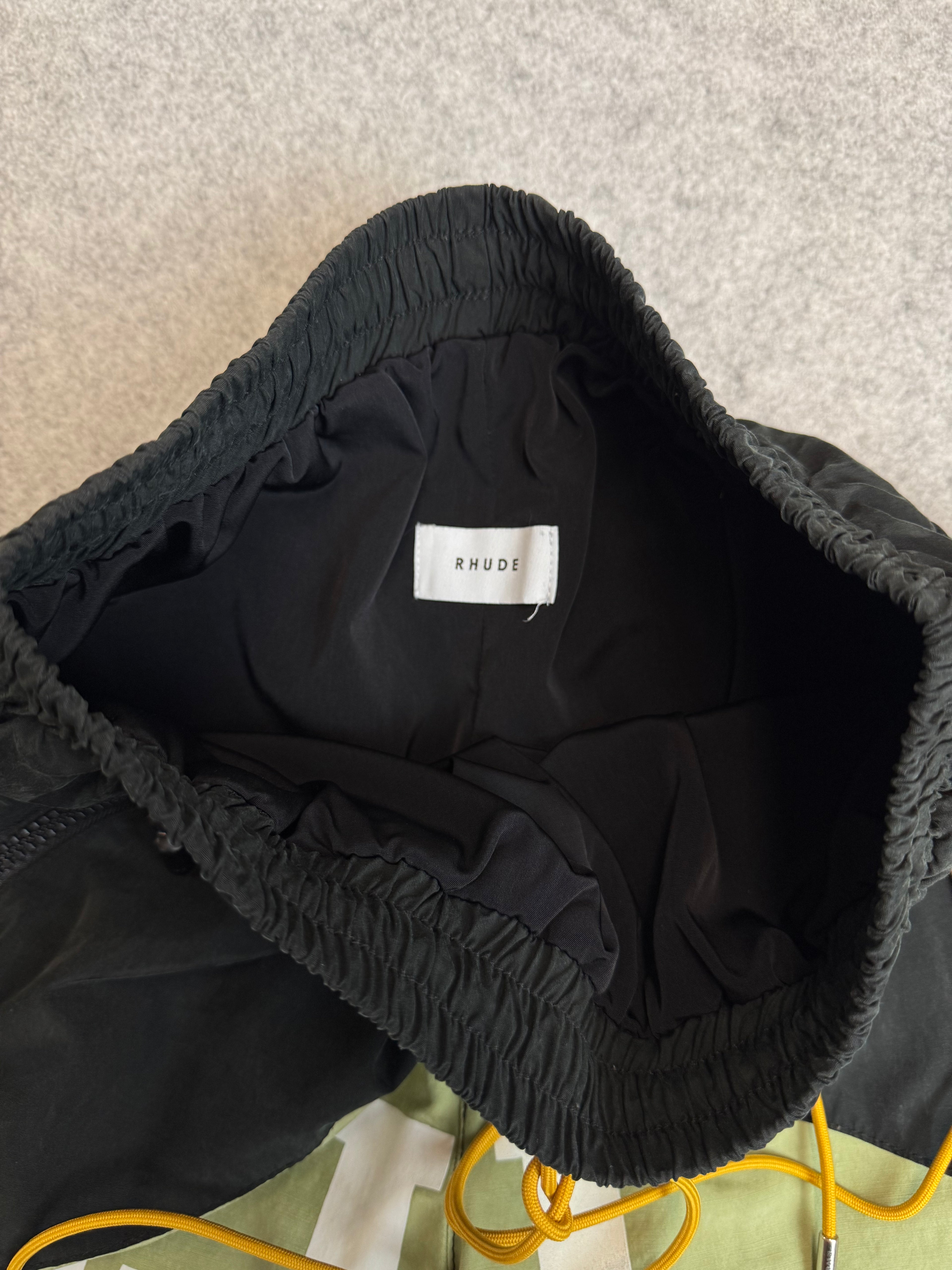Rhude Cupro Yachting Shorts Black/Khaki (USED)