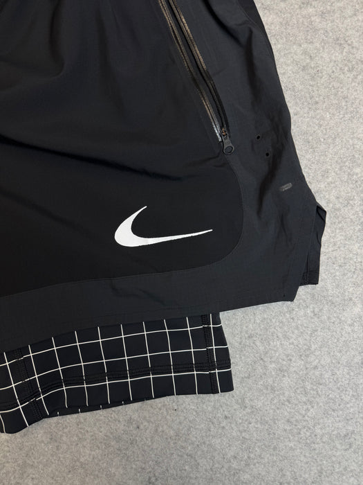 OFF-WHITE x Nike Shorts Black Grid (USED) | Vitnage Clothing Store Canada