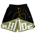 Rhude Cupro Yachting Shorts Black/Khaki (USED)