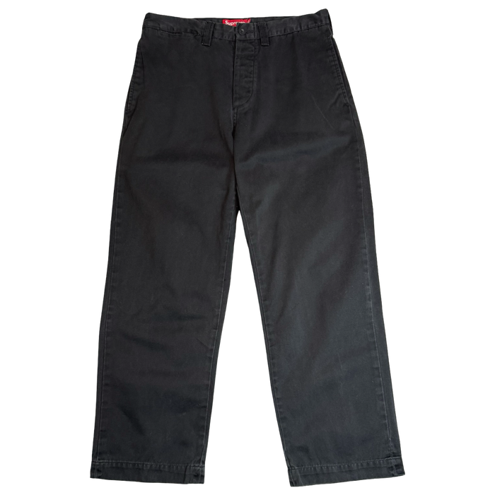 Supreme Pin Up Chino Pants Black (USED) | Vitnage Clothing Store Canada