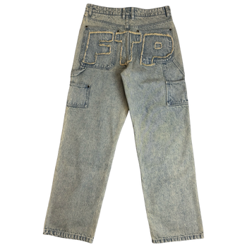 FTP Frayed Denim Logo Carpenter Pants (USED)