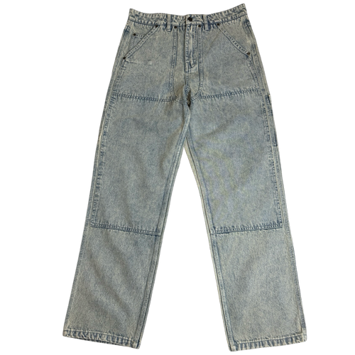 FTP Frayed Denim Logo Carpenter Pants (USED) | Vintage Clothing Store Canada
