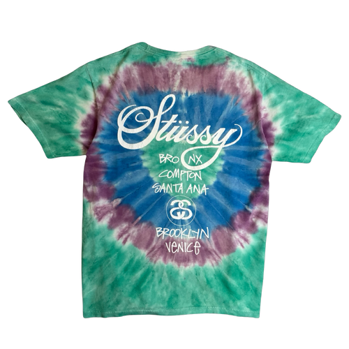 Stussy World Tour Tie Dye Tee (USED) | Vintage Clothing Store Canada