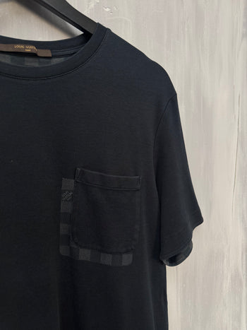 Louis Vuitton Damier Block Pocket Tee Black