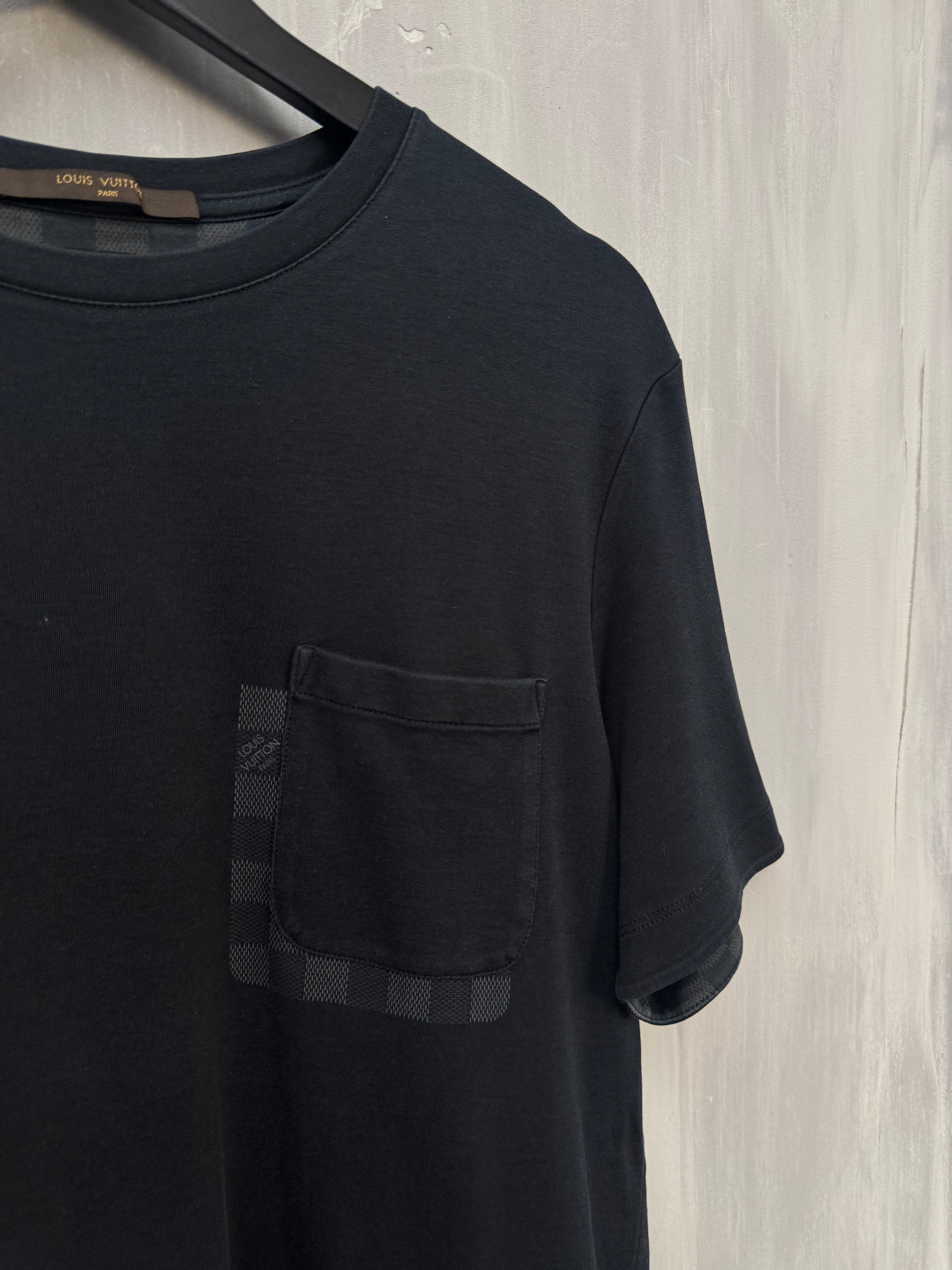 Louis Vuitton Damier Block Pocket Tee Black