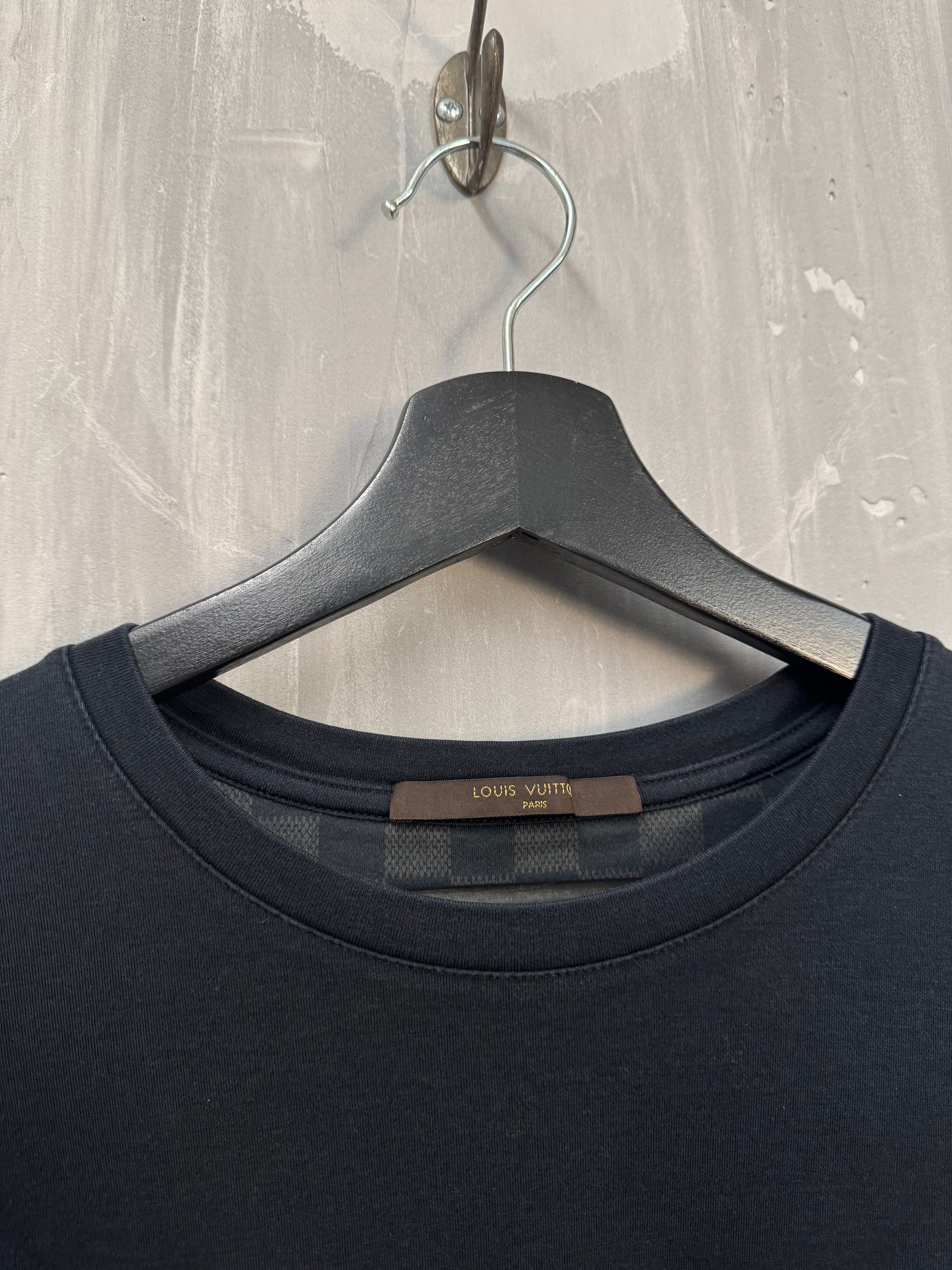 Louis Vuitton Damier Block Pocket Tee Black