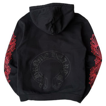 Chrome Hearts Red Floral Horse shoe Hoodie