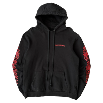 Chrome Hearts Red Floral Horse shoe Hoodie