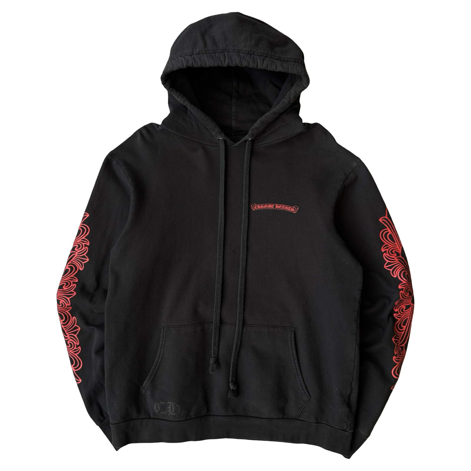 Chrome Hearts Red Floral Horse Shoe Hoodie