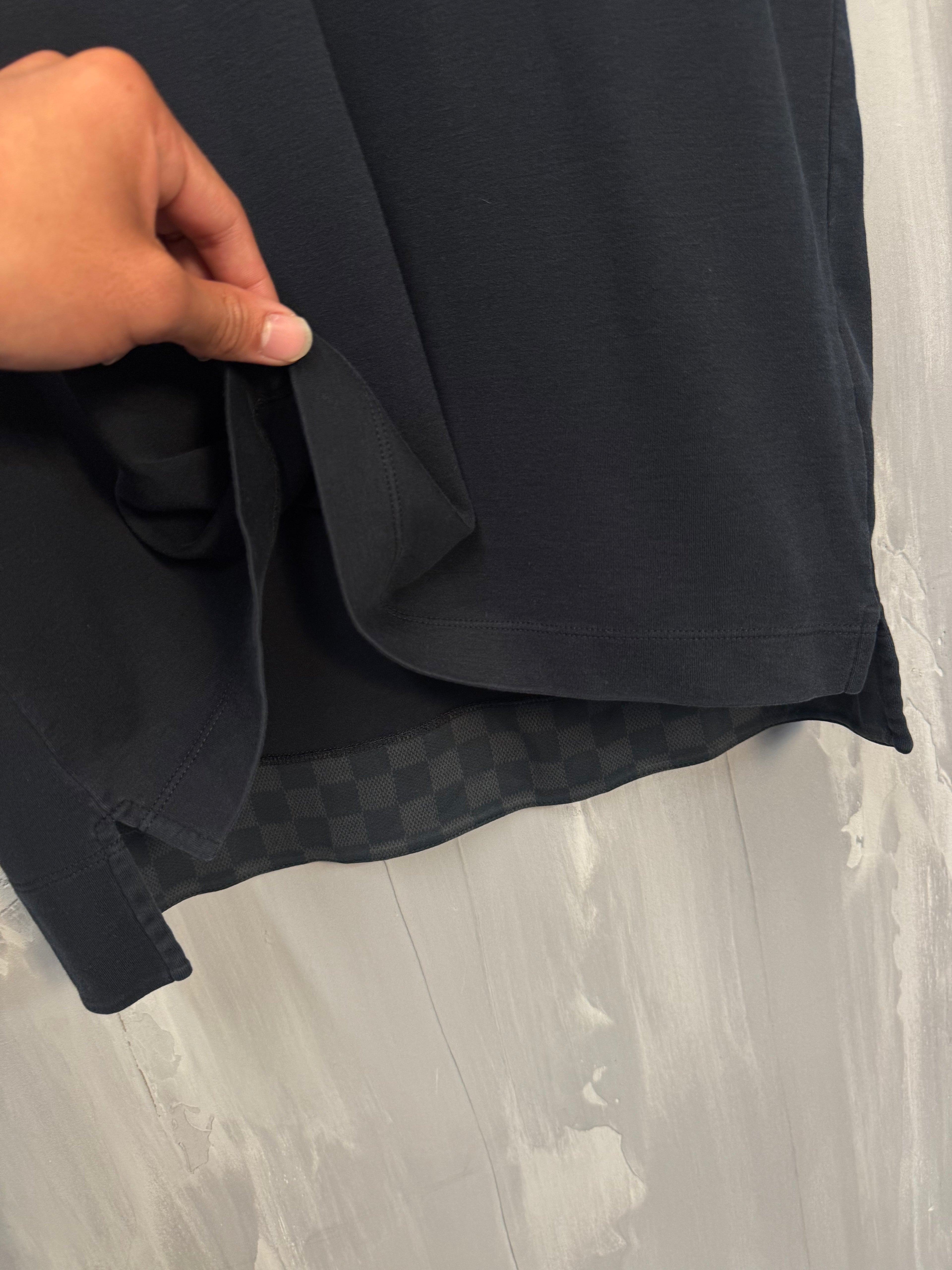 Louis Vuitton Damier Block Pocket Tee Black