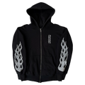 Chrome Hearts Flames Thermal Zip Up Hoodie