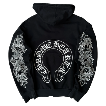 Chrome Hearts Floral Horse Shoe Zip Up Hoodie