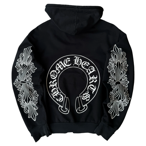 Chrome Hearts Floral Horse Shoe Zip Up Hoodie | Vintage Clothing Store Canada