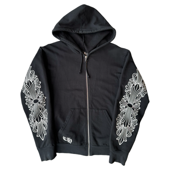 Chrome Hearts Floral Horse Shoe Zip Up Hoodie
