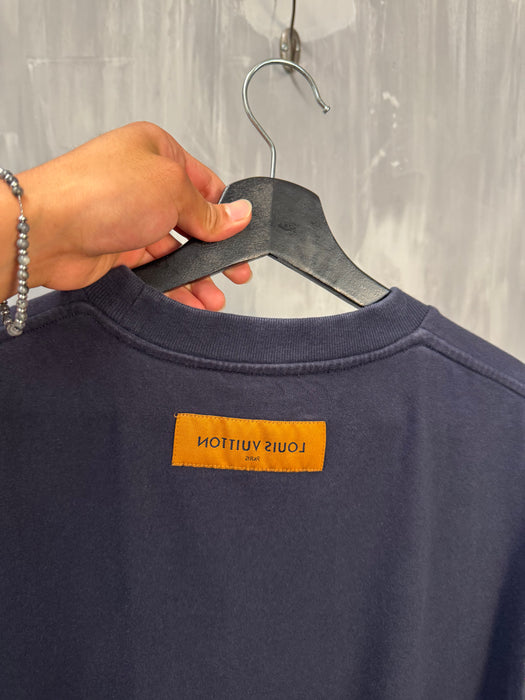 Louis Vuitton Flower Embroidered Tee Navy | Vitnage Clothing Store Canada
