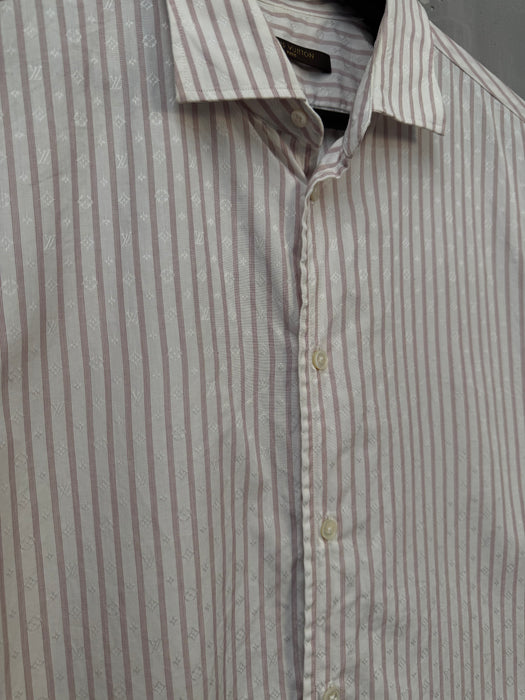 Louis Vuitton Striped Monogram Button Up Shirt | Vitnage Clothing Store Canada