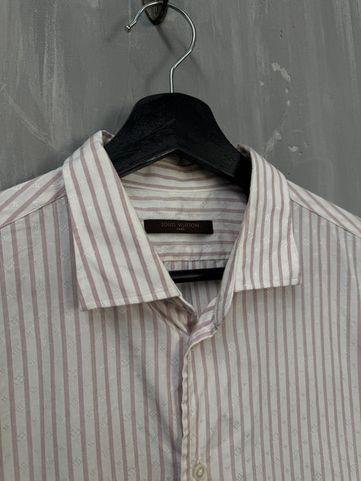 Louis Vuitton Striped Monogram Button Up Shirt | Vitnage Clothing Store Canada