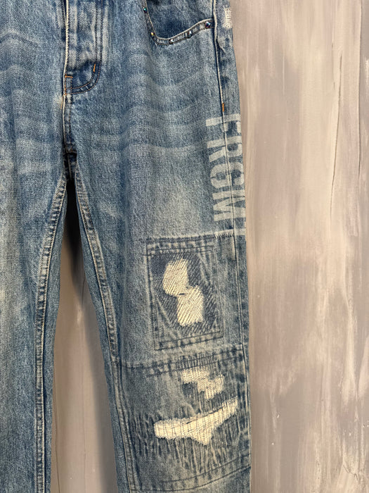 Louis Vuitton x Fragments Patched Embroidered Slim Denim Pants | Vitnage Clothing Store Canada