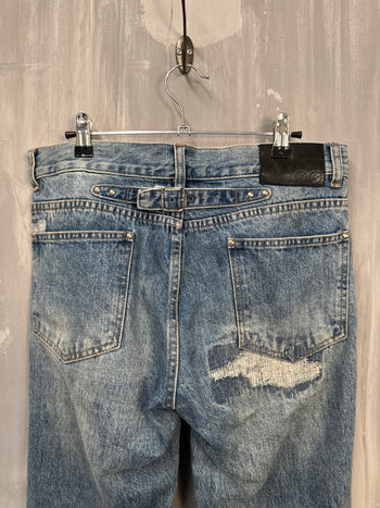 Louis Vuitton x Fragments Patched Embroidered Slim Denim Pants