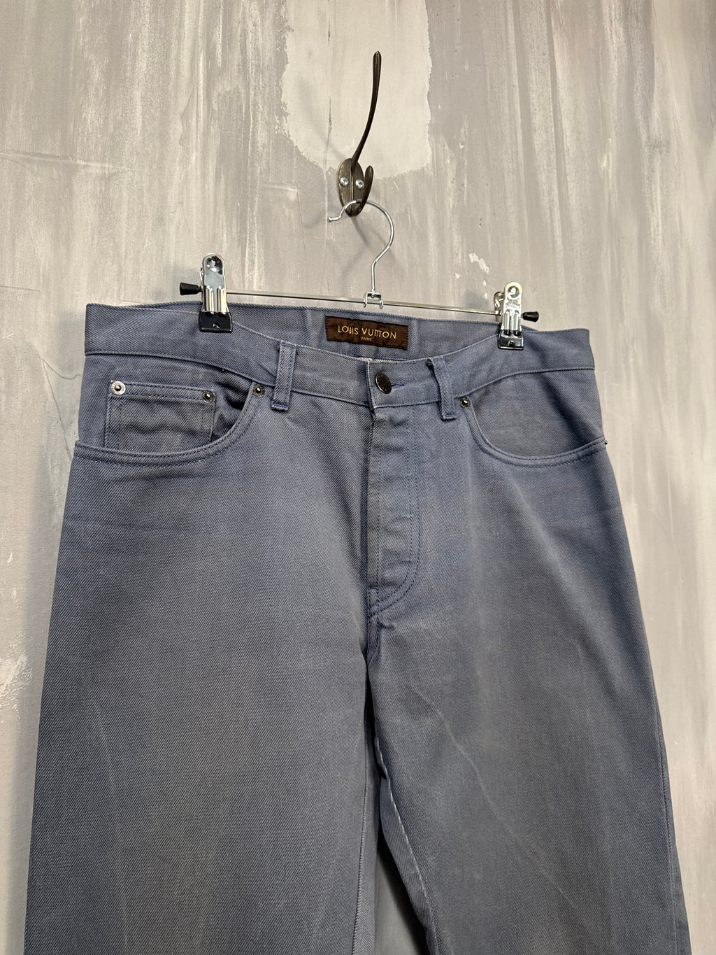 Louis Vuitton Denim Pants Washed Blue