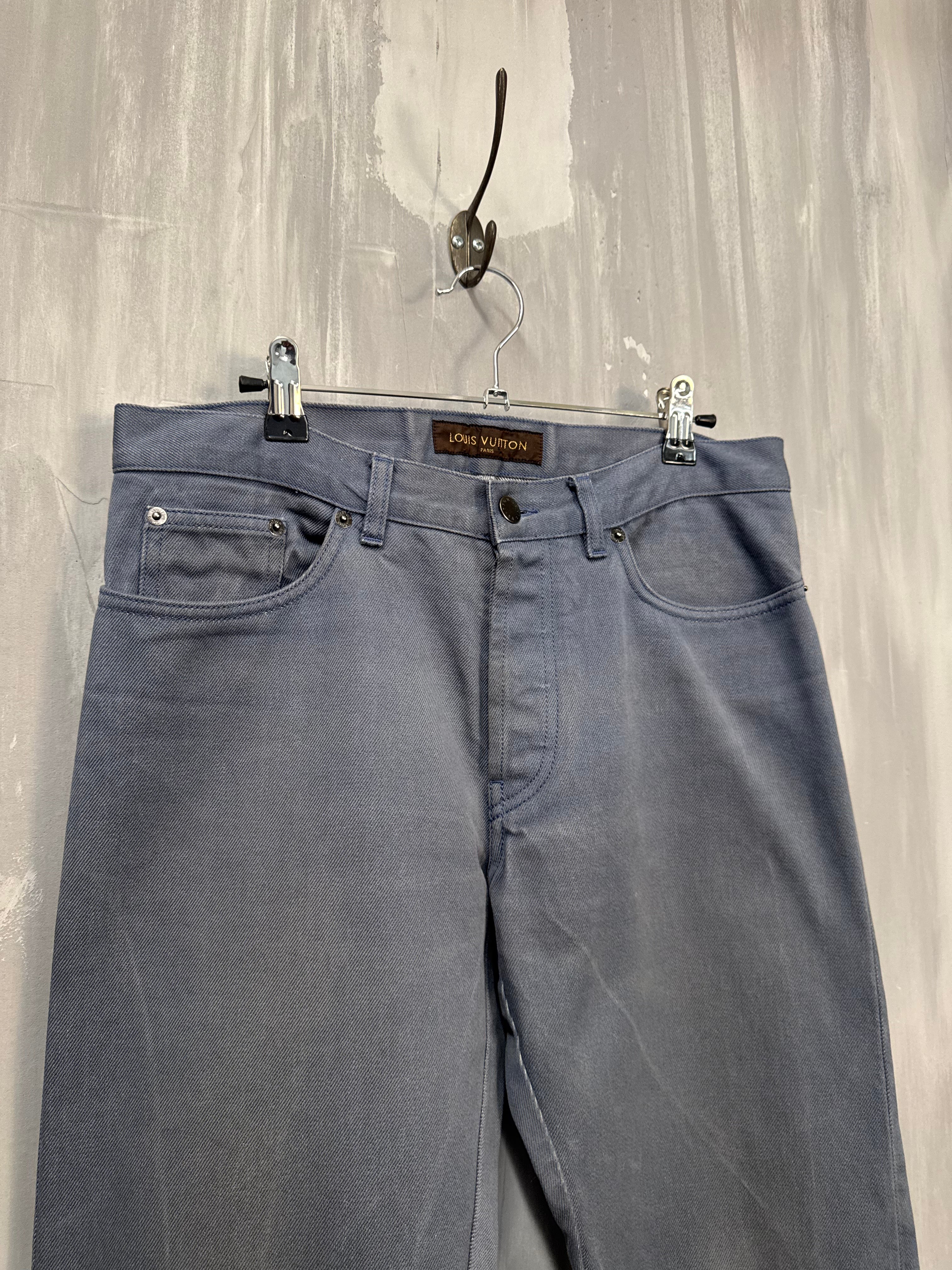 Louis Vuitton Denim Pants Washed Blue