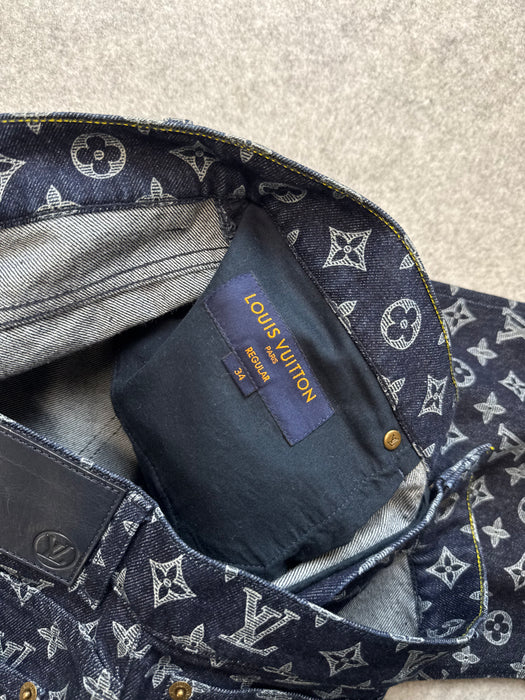Louis Vuitton Monogram Denim Pants Blue | Vitnage Clothing Store Canada