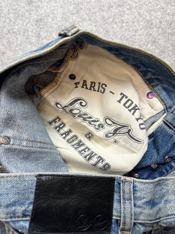 Louis Vuitton x Fragments Patched Embroidered Slim Denim Pants