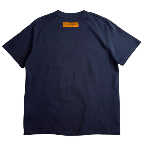Louis Vuitton Flower Embroidered Tee Navy | Vintage Clothing Store Canada