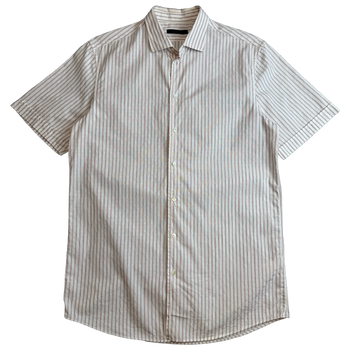 Louis Vuitton Striped Monogram Button Up Shirt