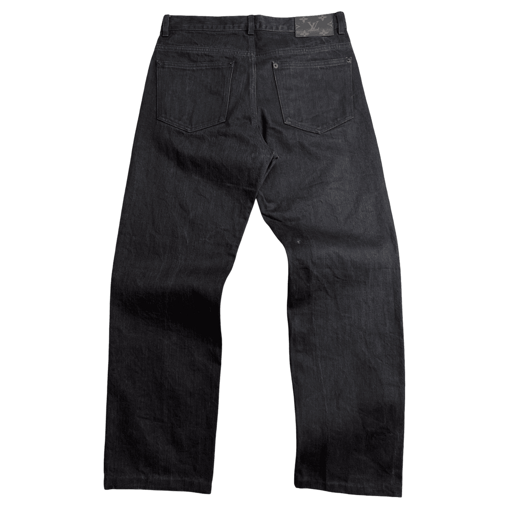 Louis Vuitton Monogram Patch Cotton Pants Black