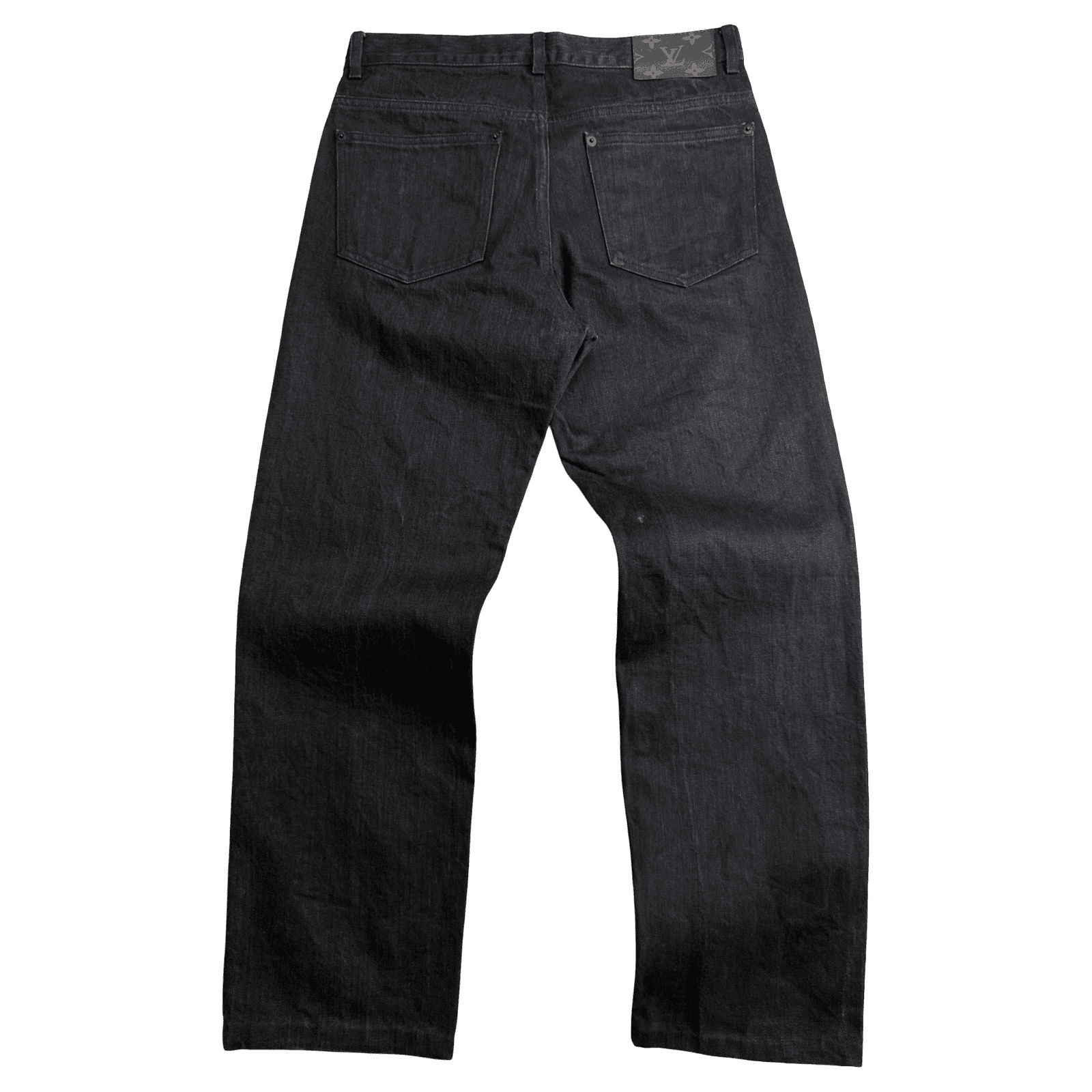 Louis Vuitton Monogram Patch Cotton Pants Black