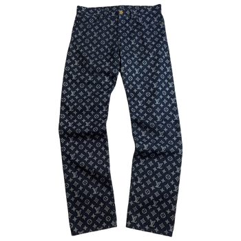 Louis Vuitton Monogram Denim Pants Blue