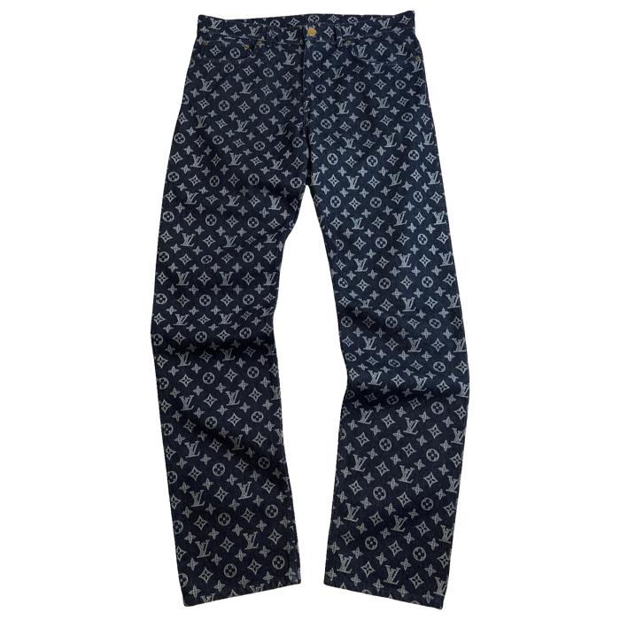 Louis Vuitton Monogram Denim Pants Blue | Vitnage Clothing Store Canada