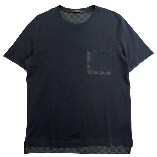 Louis Vuitton Damier Block Pocket Tee Black | Vintage Clothing Store Canada