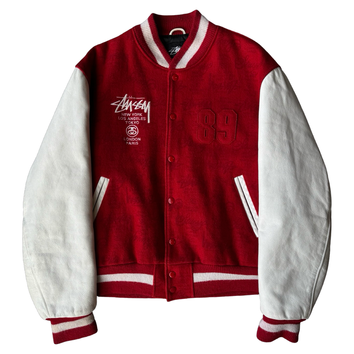 Vintage Stussy world tour varsity jacket #783/1000 | Vitnage Clothing Store Canada