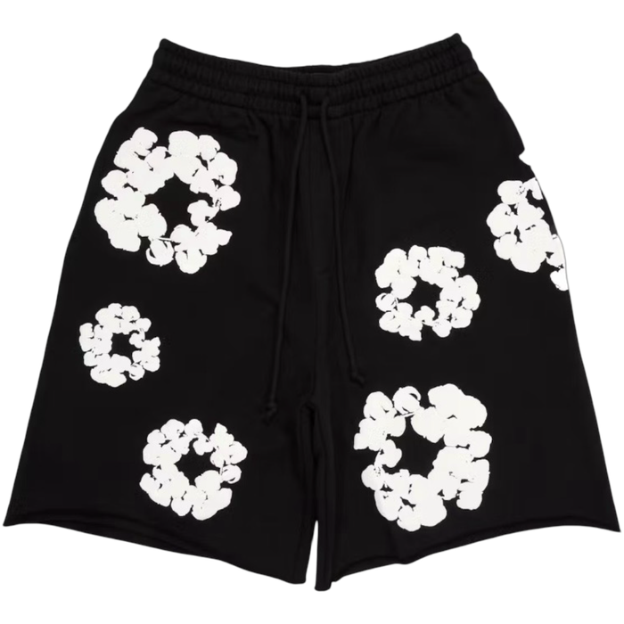 Denim Tears The Cotton Wreath Shorts Black | Vitnage Clothing Store Canada