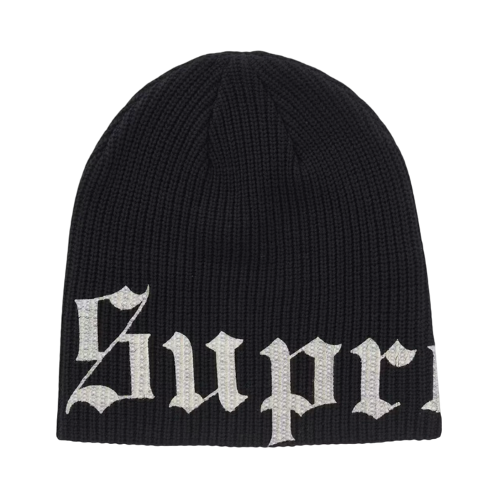 Supreme Old English Printed Beanie Black | Vitnage Clothing Store Canada