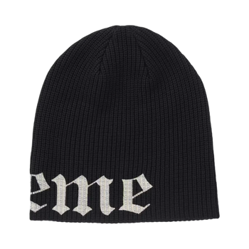 Supreme Old English Printed Beanie Black