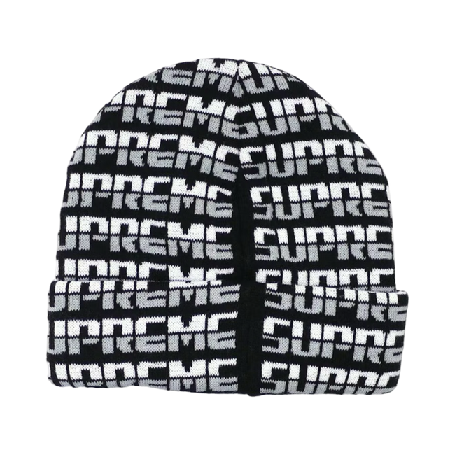 Supreme Repeat Beanie Black