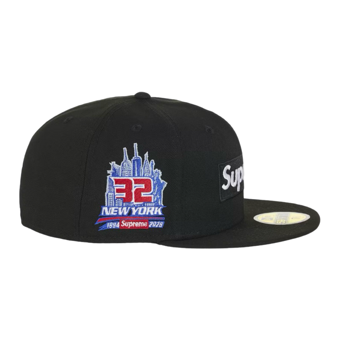 Supreme New York Shop Box Logo New Era 59Fifty Fitted Hat Black | Vitnage Clothing Store Canada