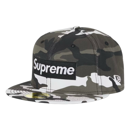 Supreme Paris Shop Box Logo New Era 59Fifty Fitted Hat Snow Camo | Vintage Clothing Store Canada