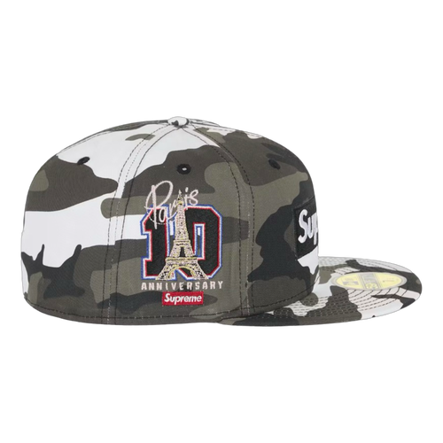 Supreme Paris Shop Box Logo New Era 59Fifty Fitted Hat Snow Camo | Vintage Clothing Store Canada