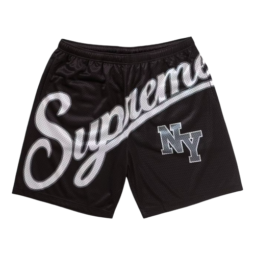 Supreme Big Script Mesh Shorts Black | Vintage Clothing Store Canada