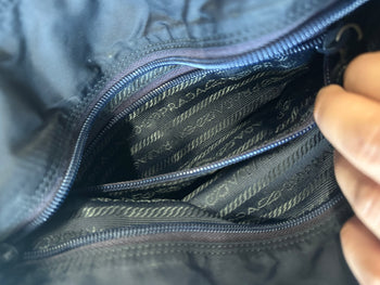 Prada Nylon Tote Bag Navy