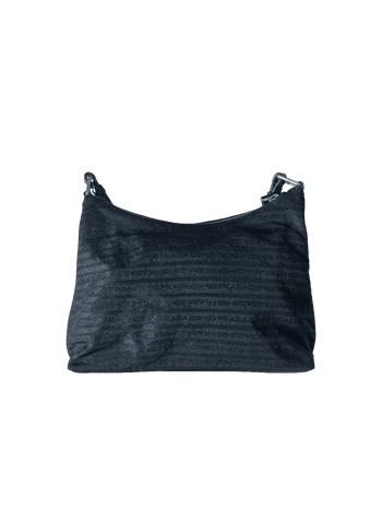 Prada Jacquard Shoulder Bag Black