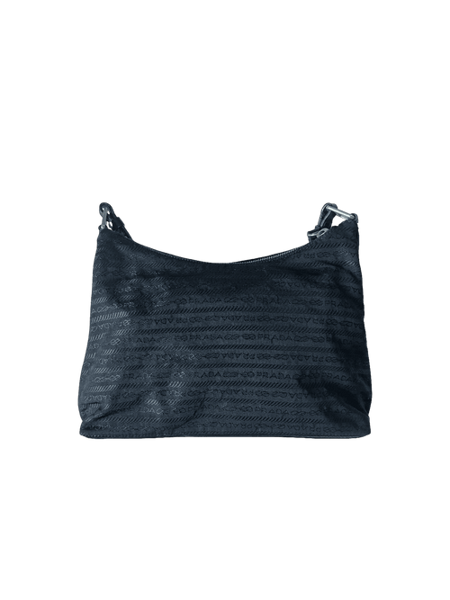 Prada Jacquard Shoulder Bag Black | Vintage Clothing Store Canada