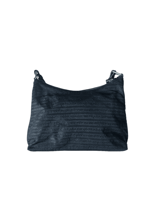 Prada Jacquard Shoulder Bag Black | Vitnage Clothing Store Canada