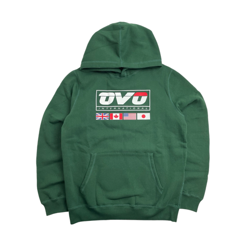 OVO International Hoodie Green | Vintage Clothing Store Canada